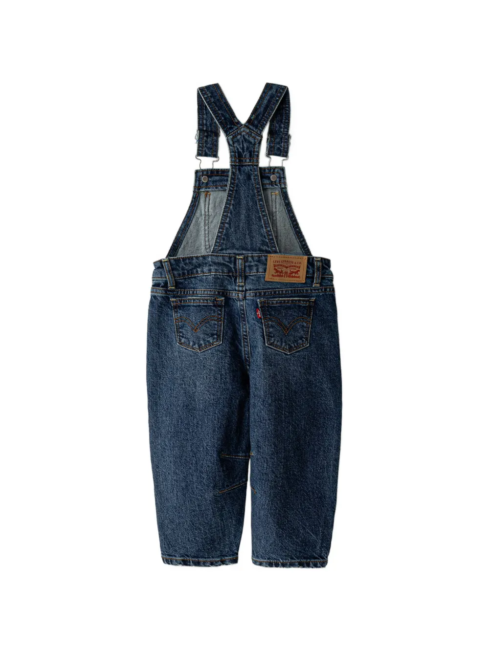 Levi's Kids logo-patch dungarees Blauw
