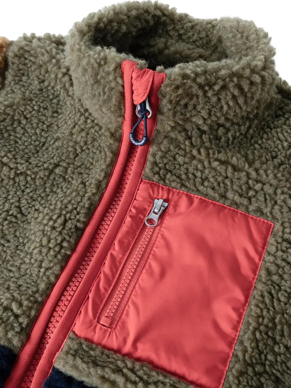 Liewood Nolan colour-block fleece jacket Groen