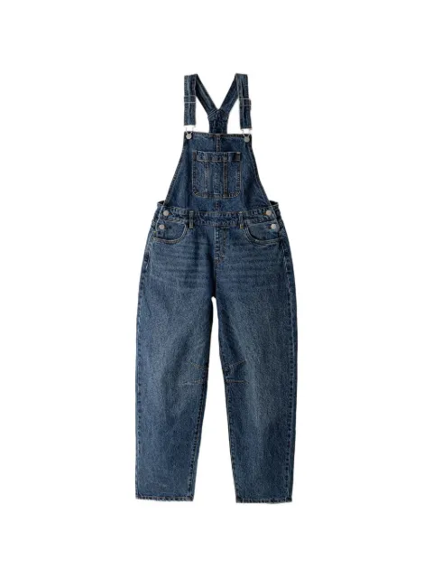 Levi's Kids stone-washed denim dungarees
