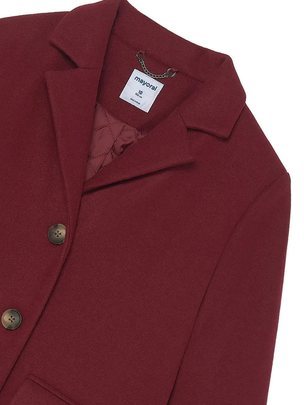 Mayoral notched-lapel single-breasted coat Rood