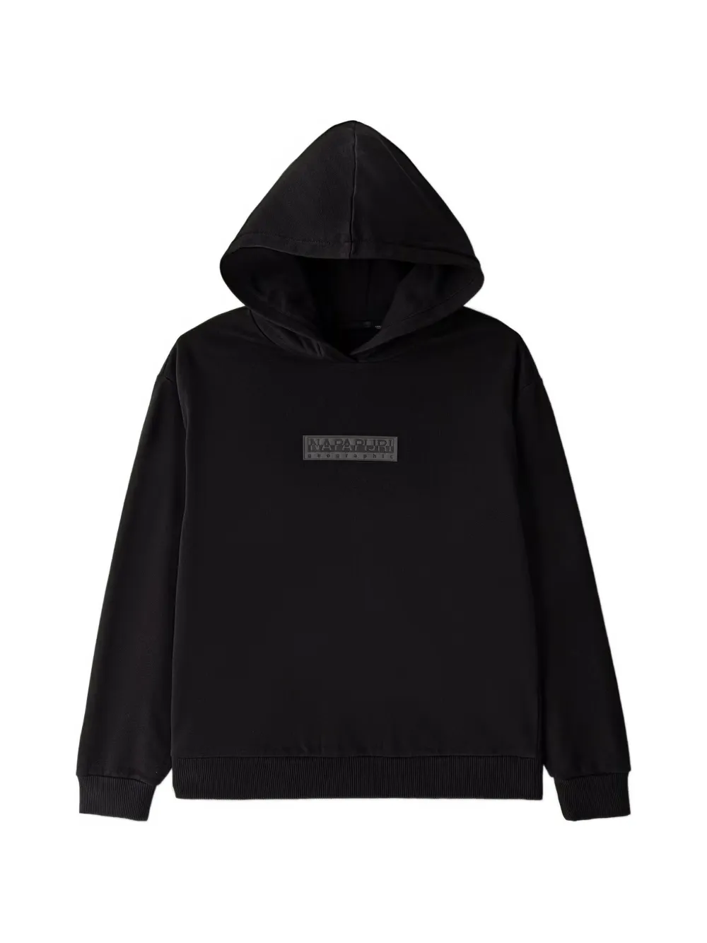 Napapjiri Kids logo-patch hoodie - Nero