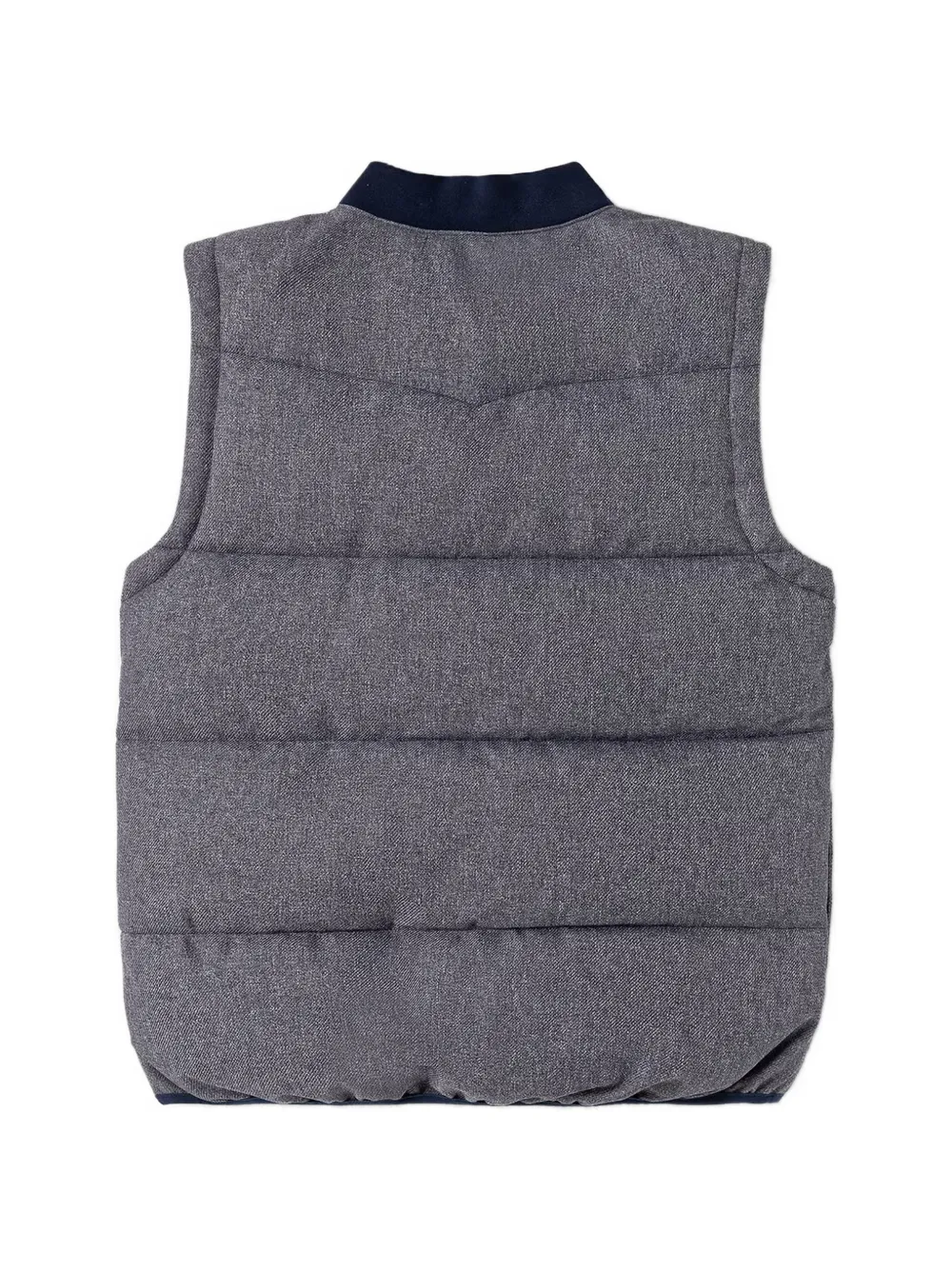 Levi's Kids quilted logo-patch gilet Grijs