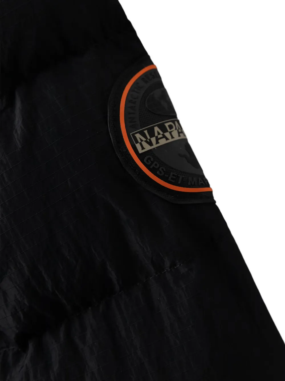 Napapjiri Kids quilted hooded jacket Zwart