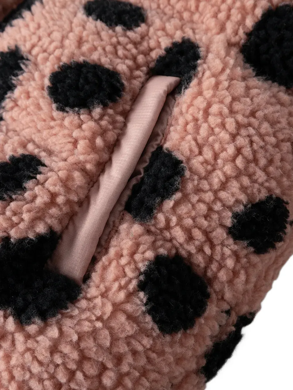 Liewood Niko jack met fleece textuur en stippen Roze