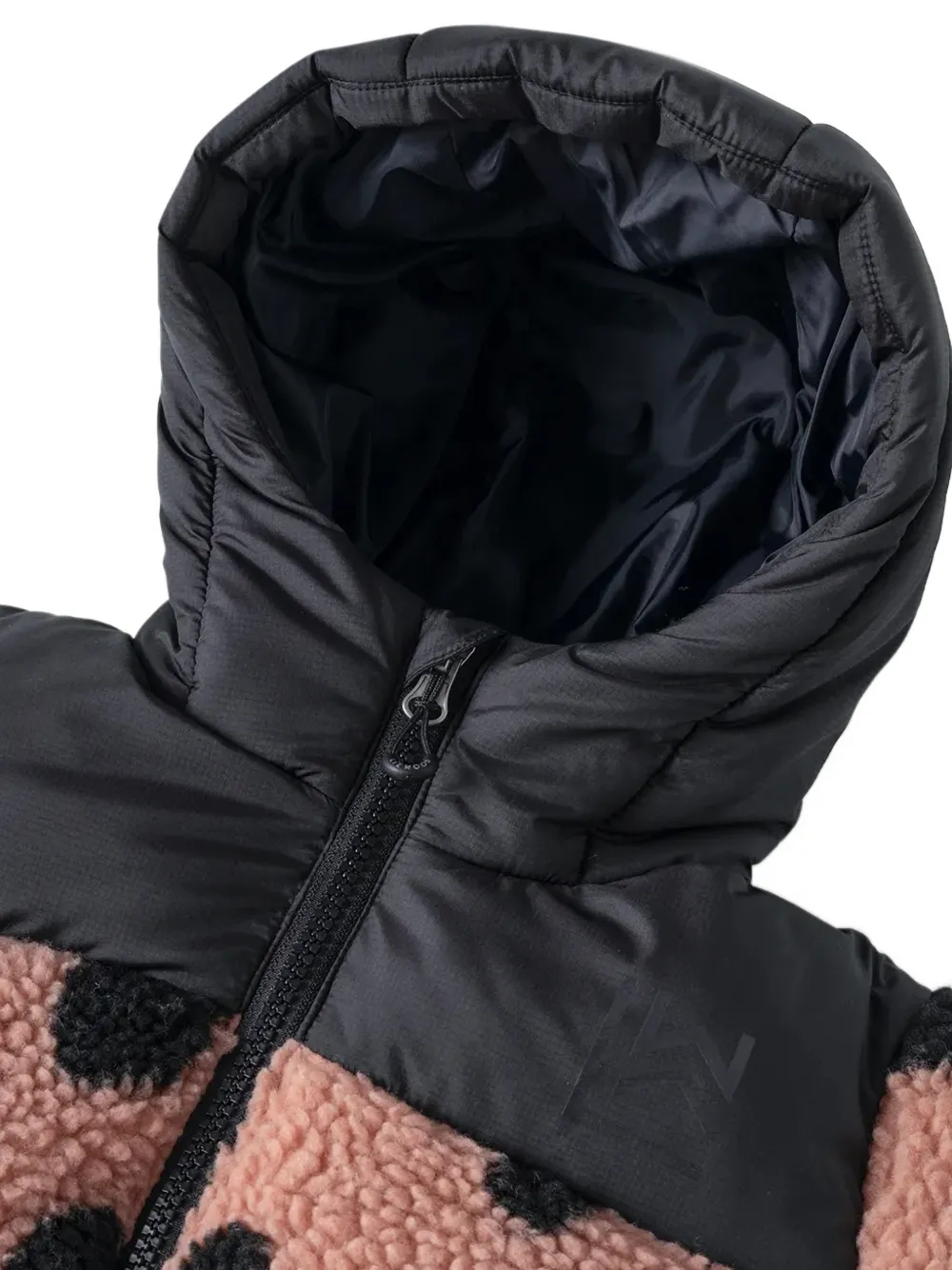 Liewood Niko jack met fleece textuur en stippen Roze