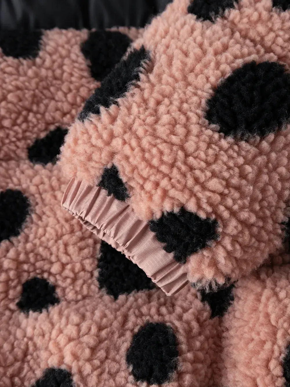 Liewood Niko jack met fleece textuur en stippen Roze