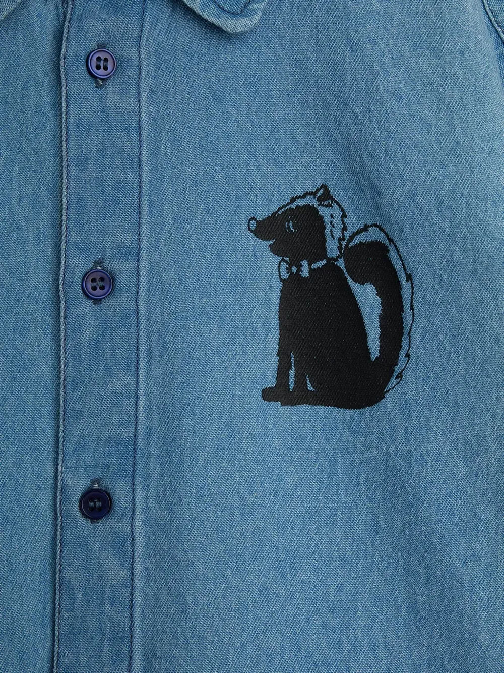 Mini Rodini Skunk denim shirt Blauw