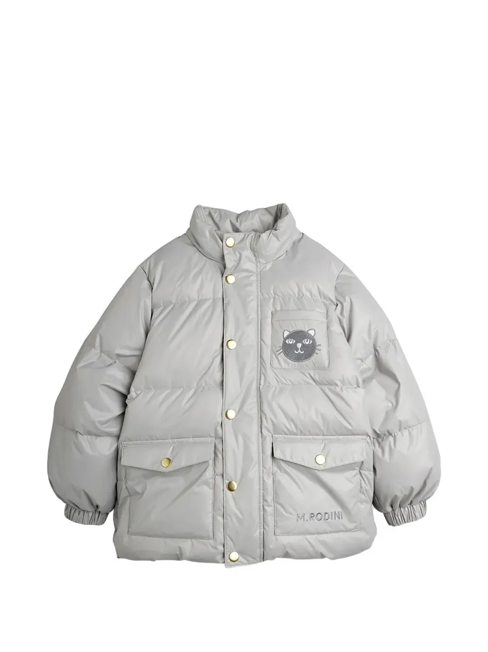 Mini Rodini Cat Ears patch-padded jacket Grijs
