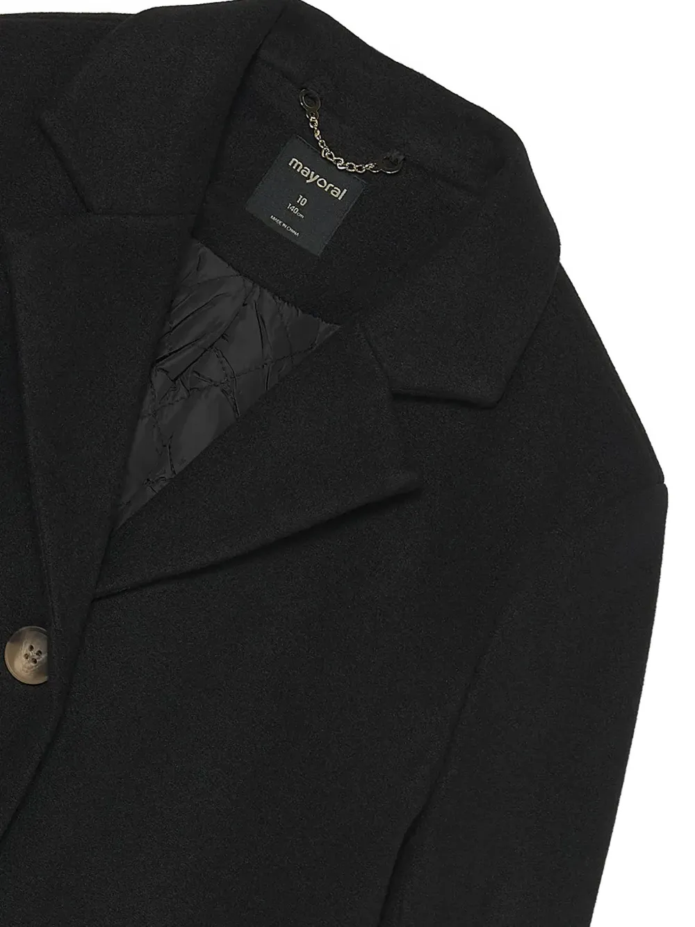 Mayoral single-breasted notched-lapels coat Zwart