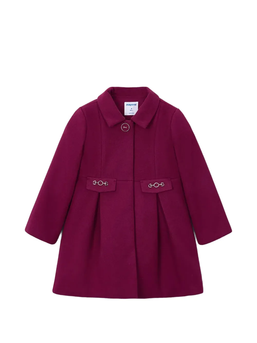 Mayoral manteau plissé à détail de mors - Rose Mayoral manteau plissé à détail de mors - Rose