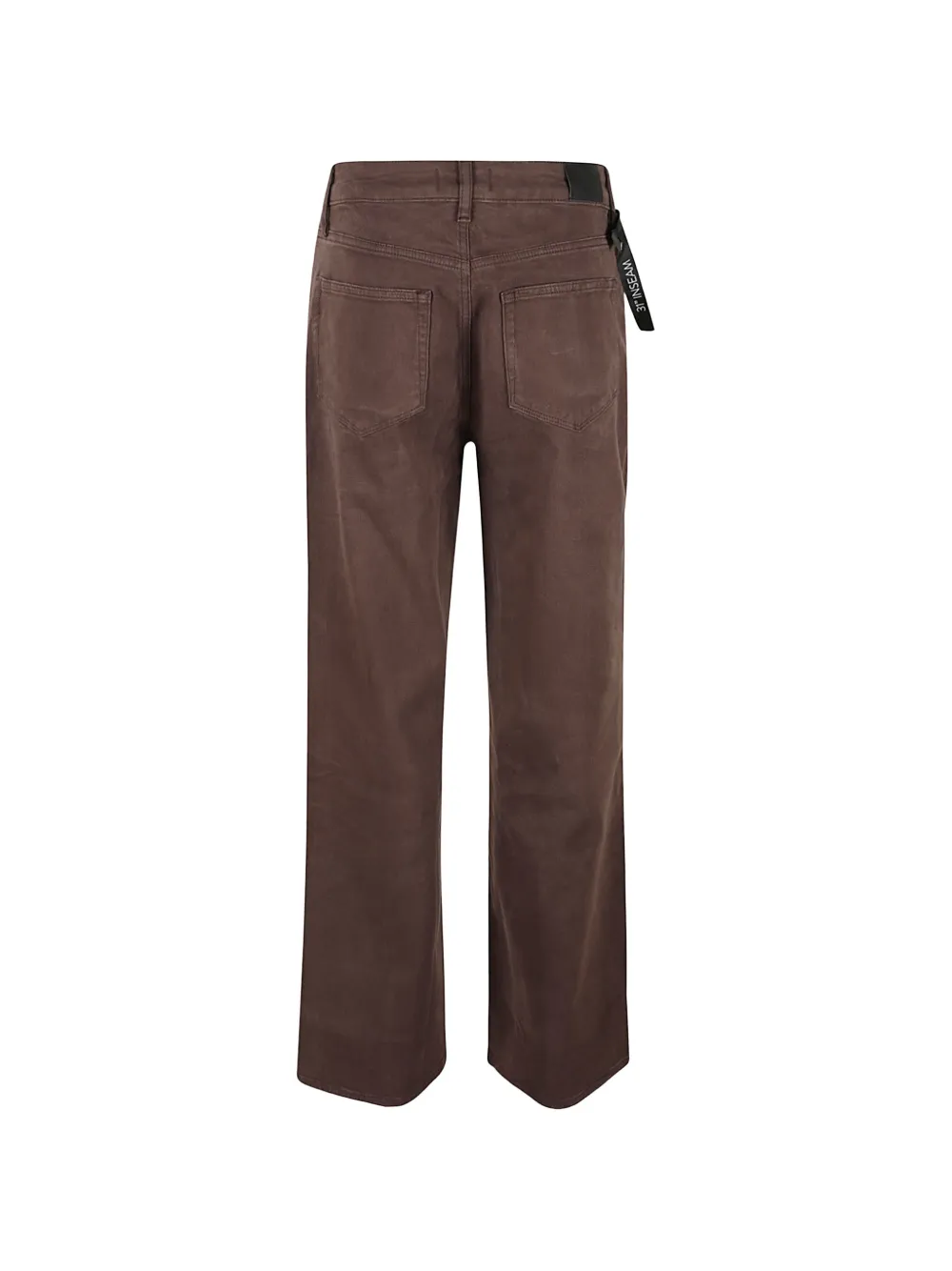 PAIGE Straight jeans met opgestikte zakken Bruin