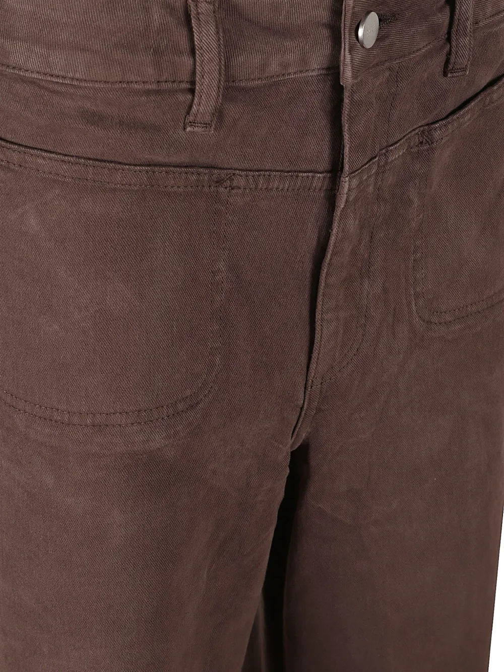 PAIGE Straight jeans met opgestikte zakken Bruin