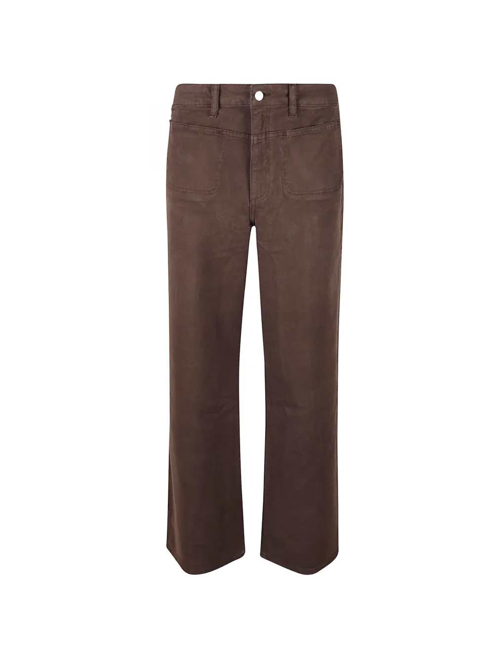 PAIGE patch-pocket straight-leg jeans - Braun