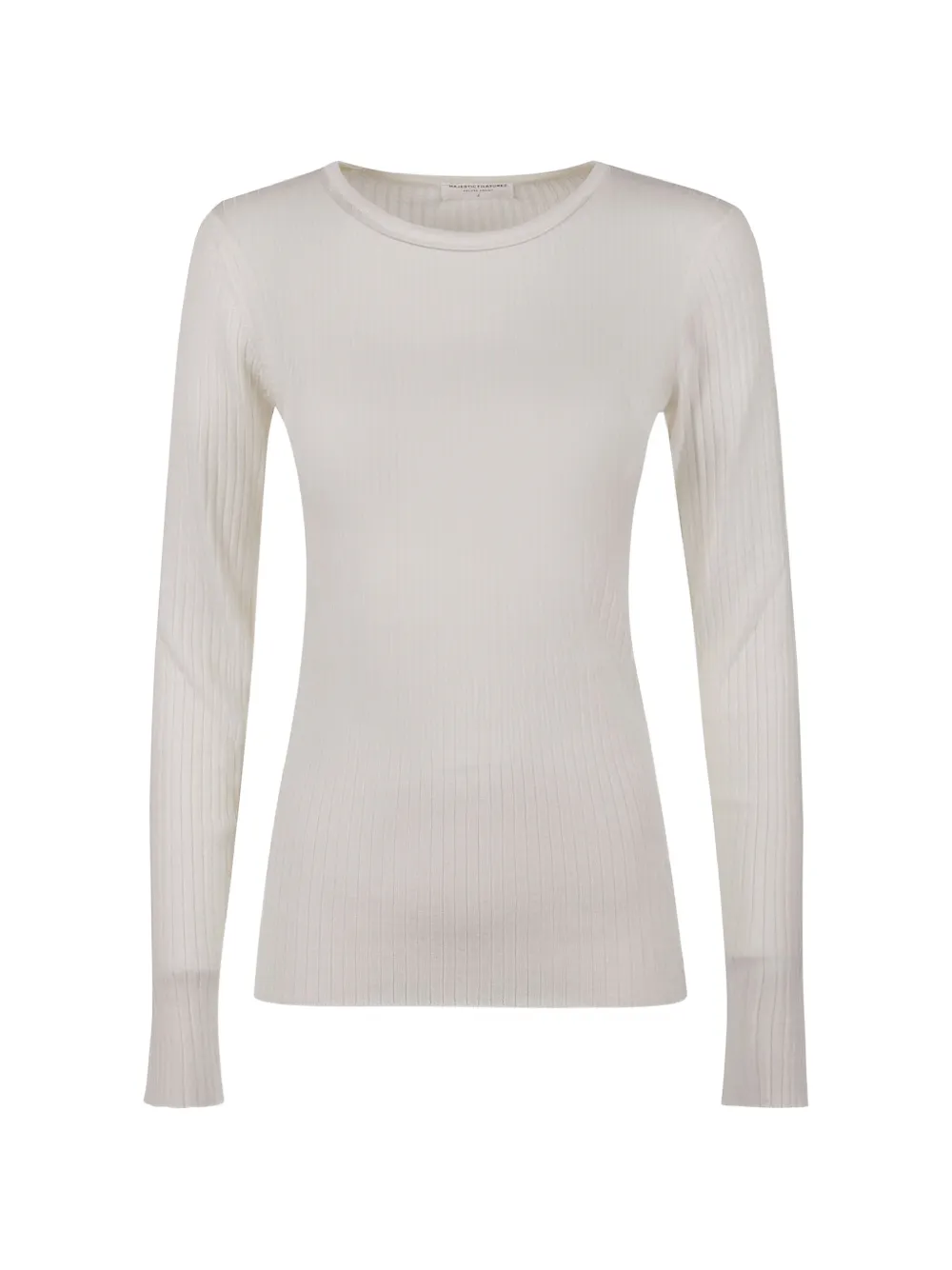 Majestic Filatures ribbed-knit long-sleeve fine-knit sweater