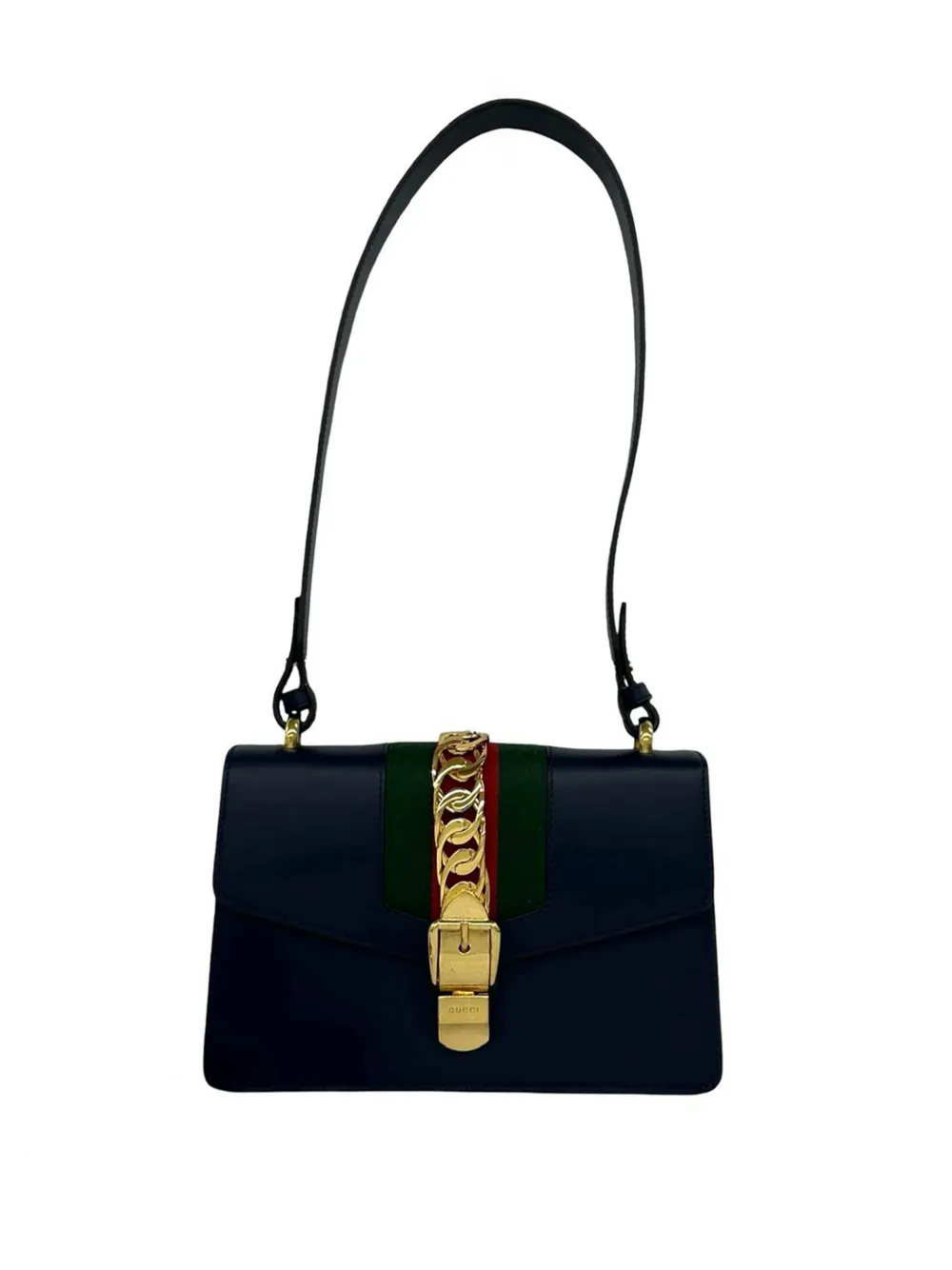 Gucci Pre-Owned 2000-2015 Small Calfskin Web Sylvie satchel - Blue