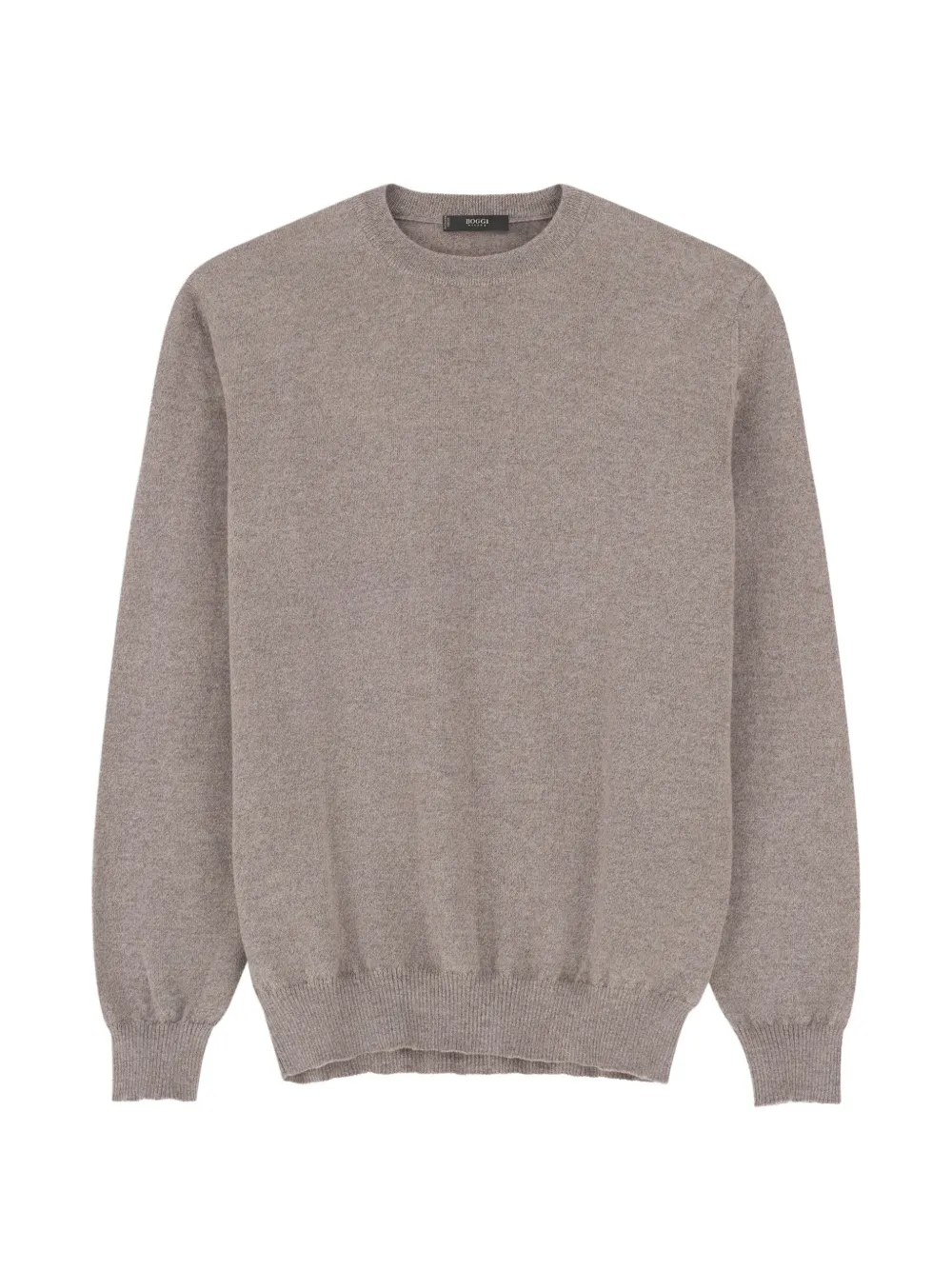 Boggi Milano crew-neck jumper in merino wool cashwool® mouliné