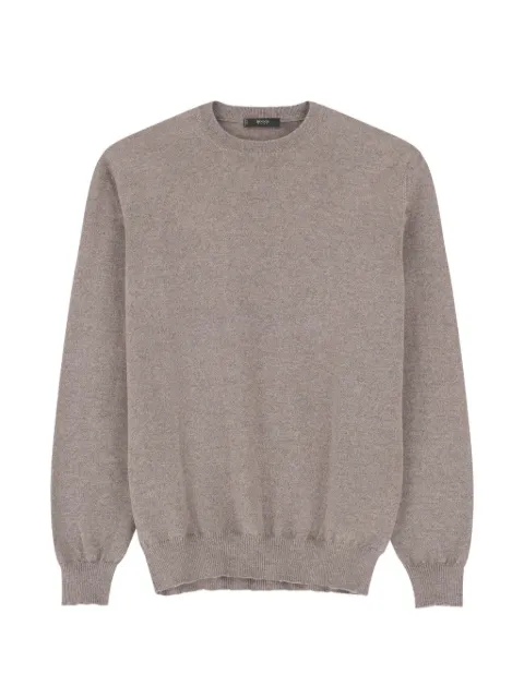 Boggi Milano crew-neck jumper in merino wool cashwool® mouliné