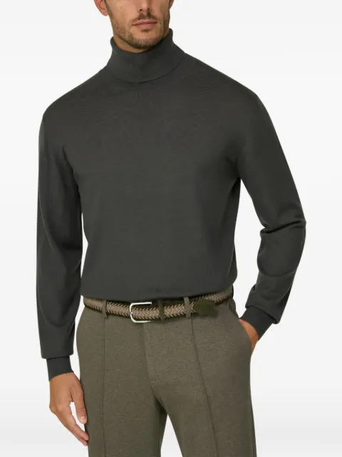 Boggi Milano jersey de lana merino extrafina con cuello vuelto