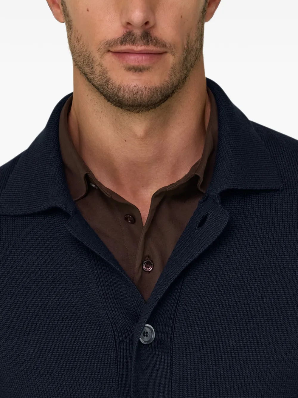 Boggi Milano Vest van extrafijne merinowol Blauw