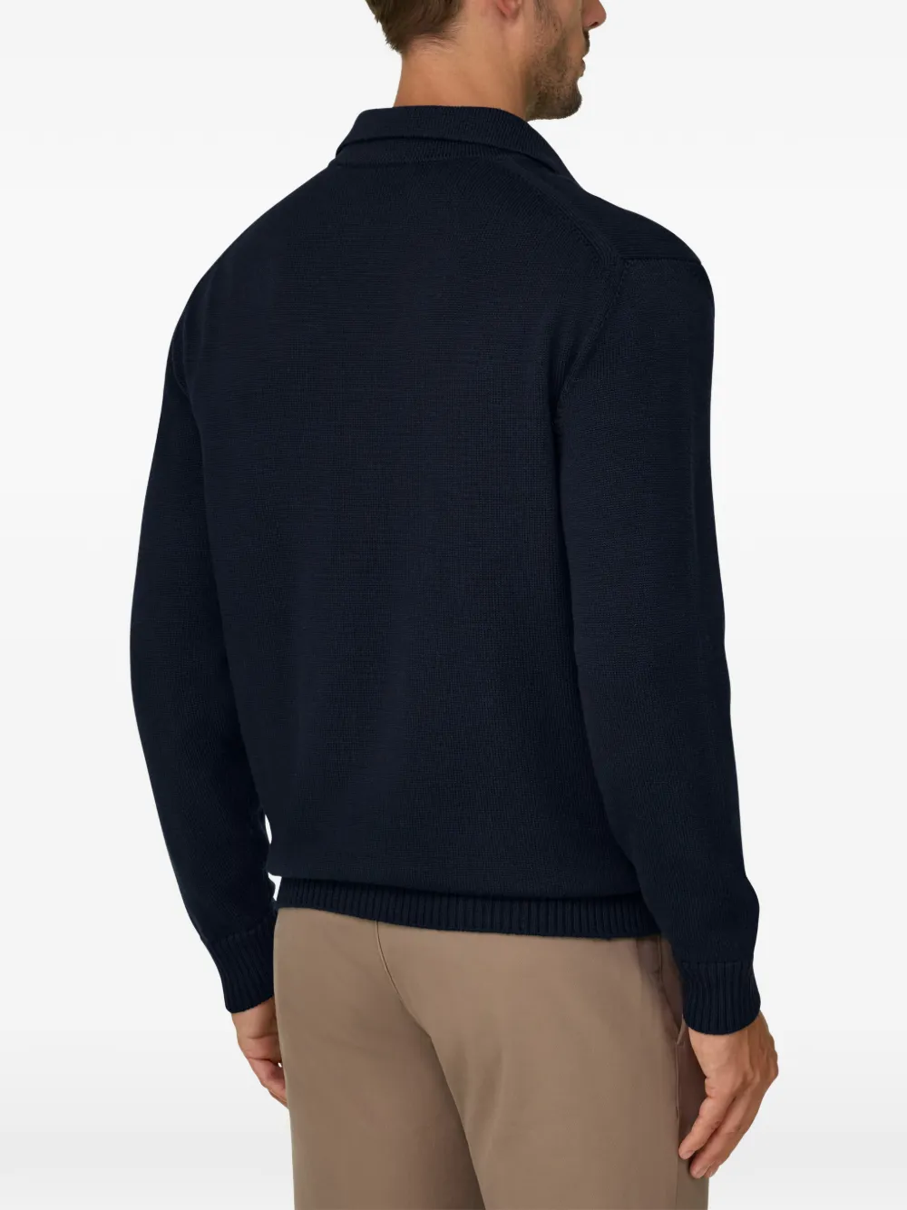 Boggi Milano Vest van extrafijne merinowol Blauw