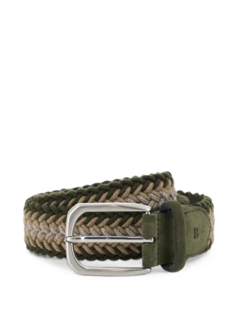 Boggi Milano woven stretch wool blend belt
