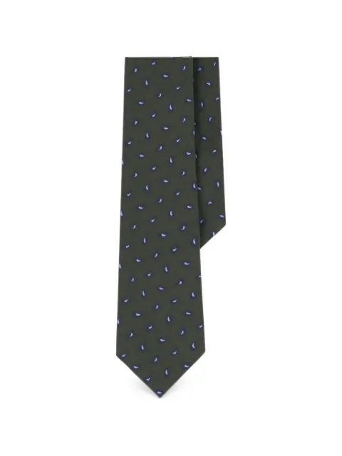 Boggi Milano tie jacquard micro paisley-pattern silk