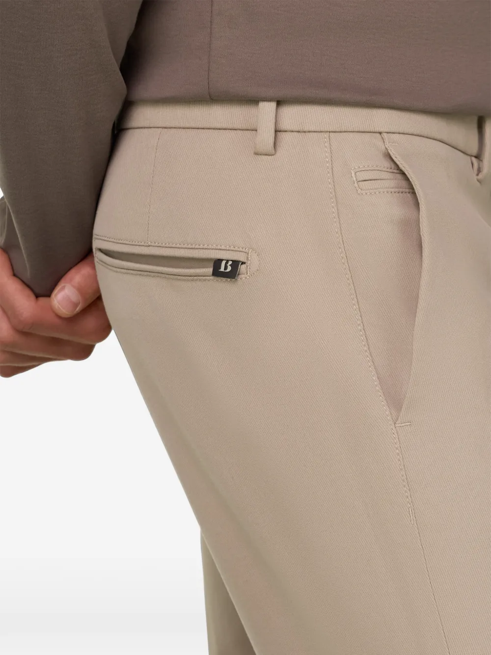 Boggi Milano Stretch katoenen broek Beige