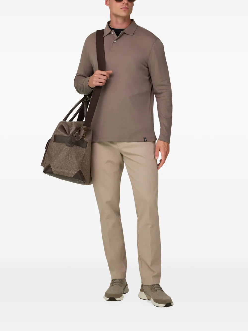 Boggi Milano Stretch katoenen broek Beige