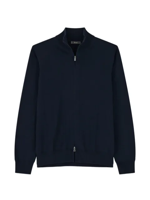 Boggi Milano full-zip jumper in extrafine merino-wool