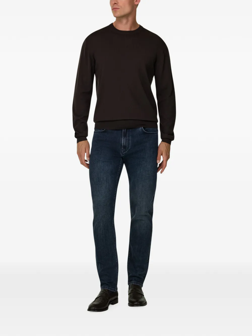 Boggi Milano Jeans van stretch denim Blauw