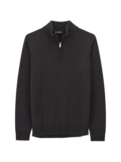 Boggi Milano roll-neck jumper quarter-zip superfine merino wool