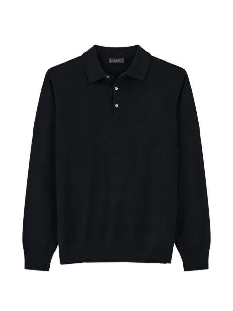 Boggi Milano knitted polo shirt in merino