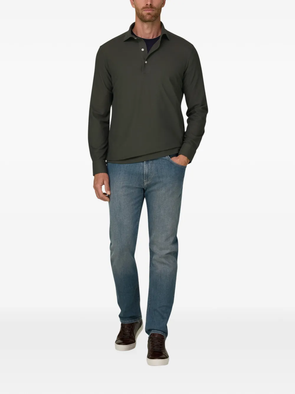 Boggi Milano Jeans van lichtblauw stretch-denim