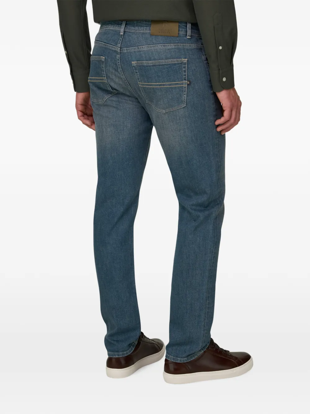 Boggi Milano Jeans van lichtblauw stretch-denim