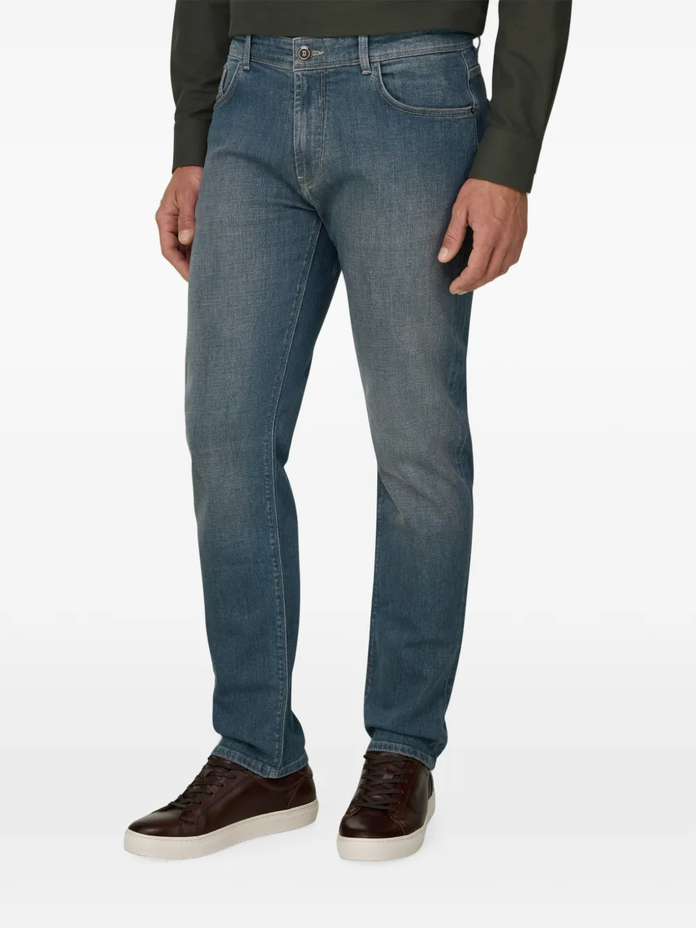 Boggi Milano Jeans van lichtblauw stretch-denim