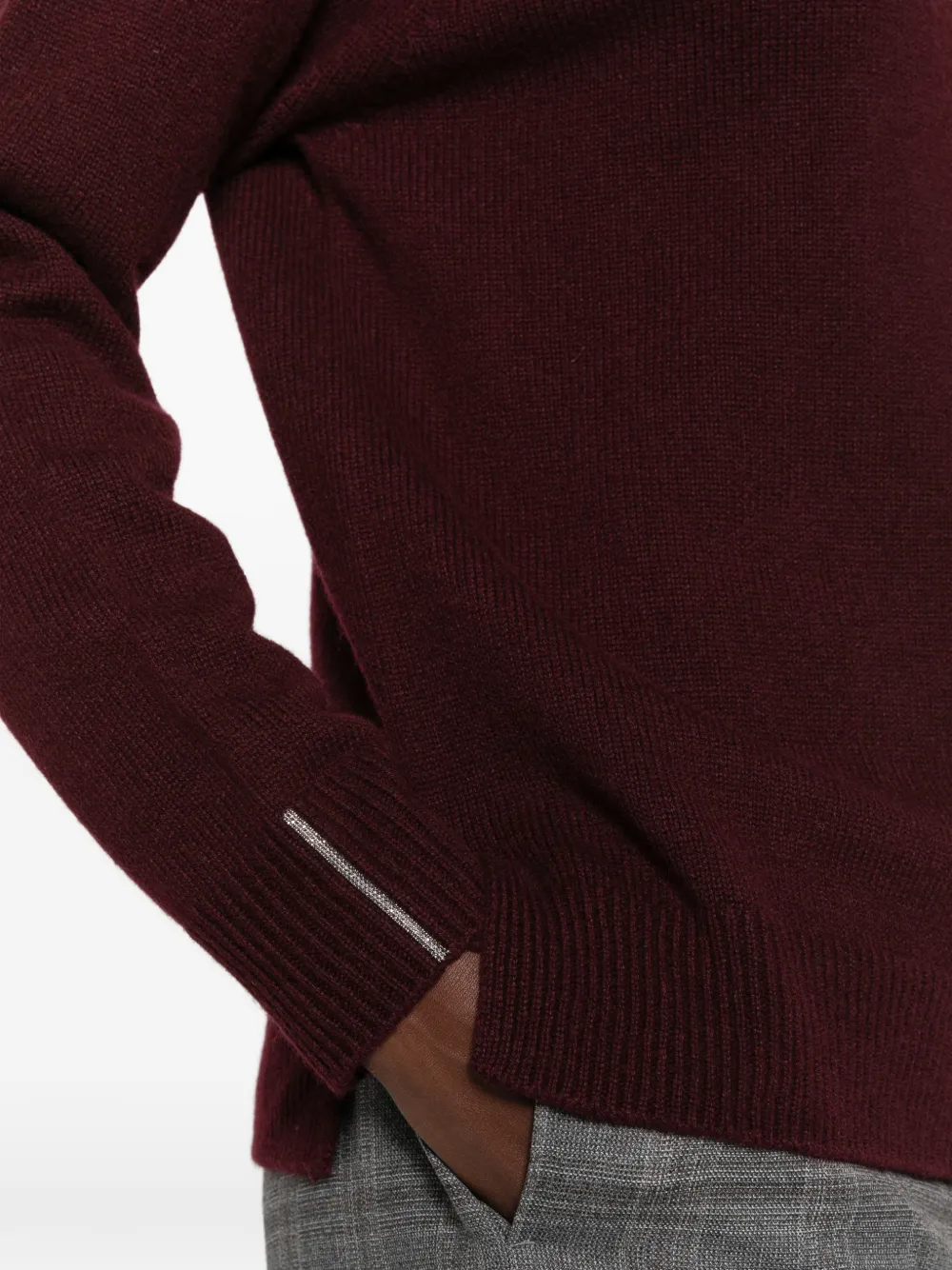 Peserico Trui met raglan mouwen en hoge hals Rood