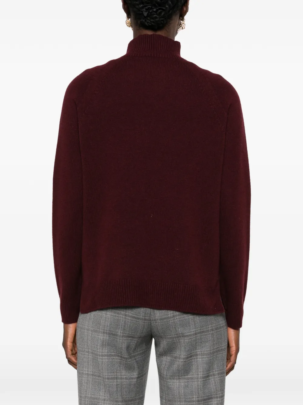 Peserico Trui met raglan mouwen en hoge hals Rood