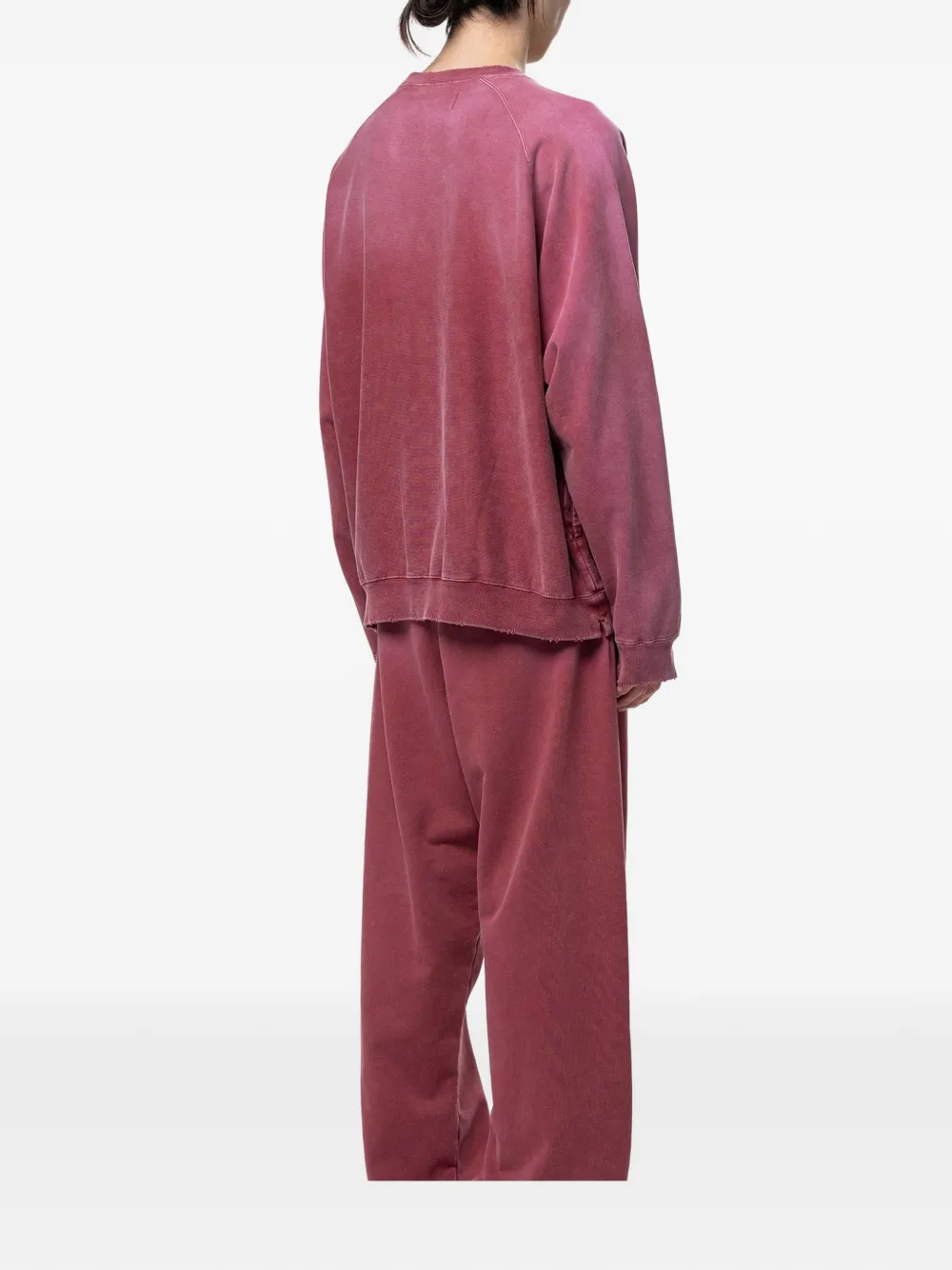 Maison MIHARA YASUHIRO Sun faded like distressed sweatshirt Rood