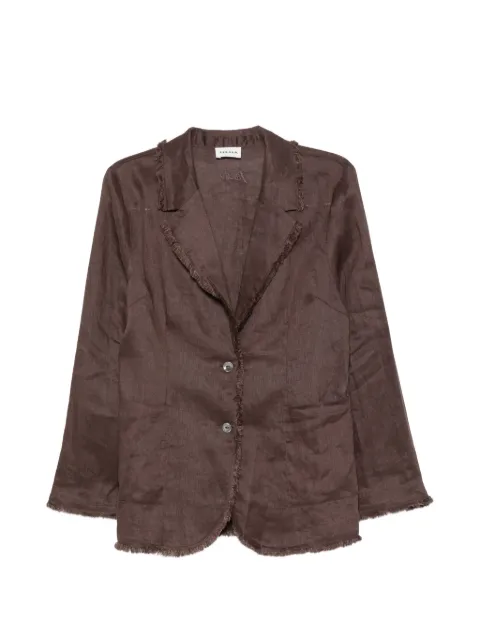 P.A.R.O.S.H. frayed-edge logo-embroidered jacket
