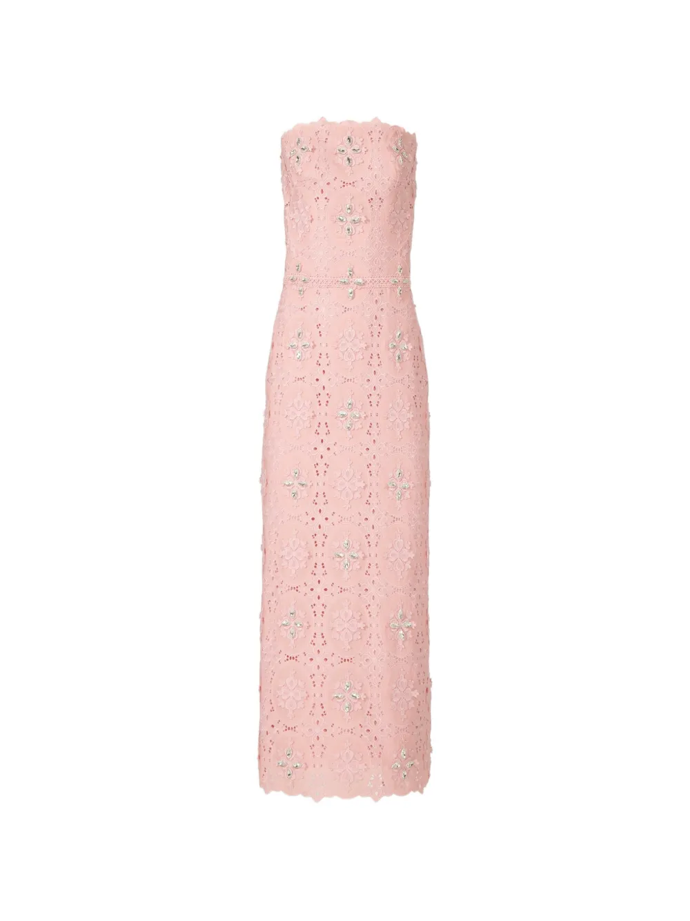Costarellos Renelle crystal-embellished lace midi dress