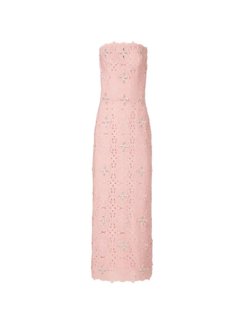 Costarellos Renelle crystal-embellished lace midi dress