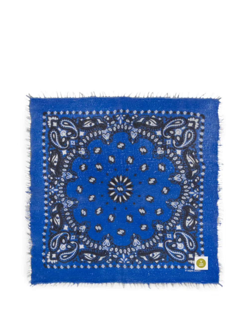 V VON GOAT paisley-print frayed bandana