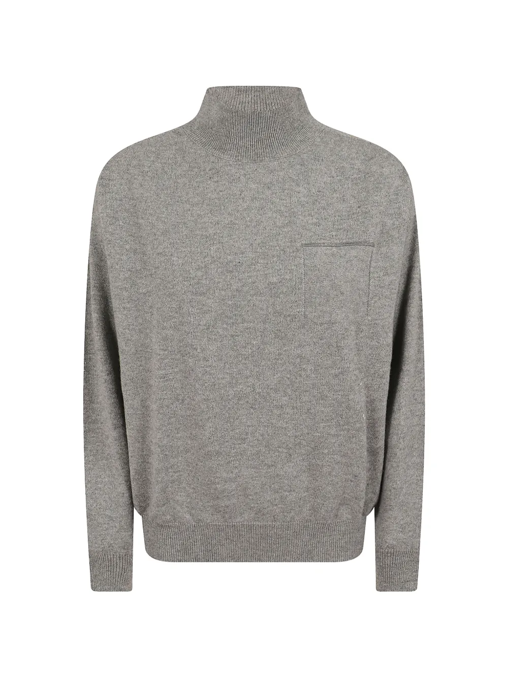 Peserico embellished-pocket high-neck sweater - Grigio