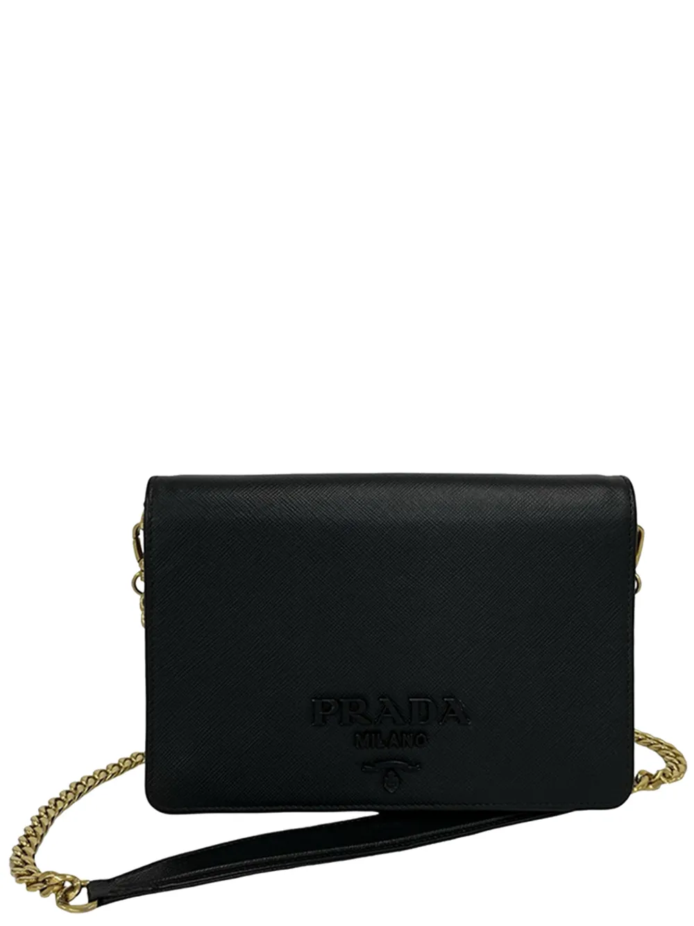 Prada Pre-Owned 2013-2026 Saffiano Lux Monochrome Umhängetasche - Schwarz