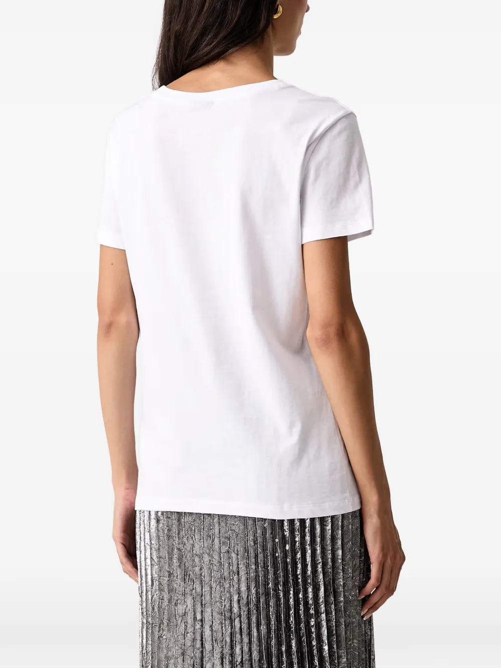 Armani Exchange rhinestone-embellished logo T-shirt Wit