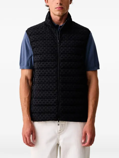 Armani Exchange logo-print quilted gilet