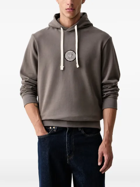 Armani Exchange logo-patch drawstring hoodie