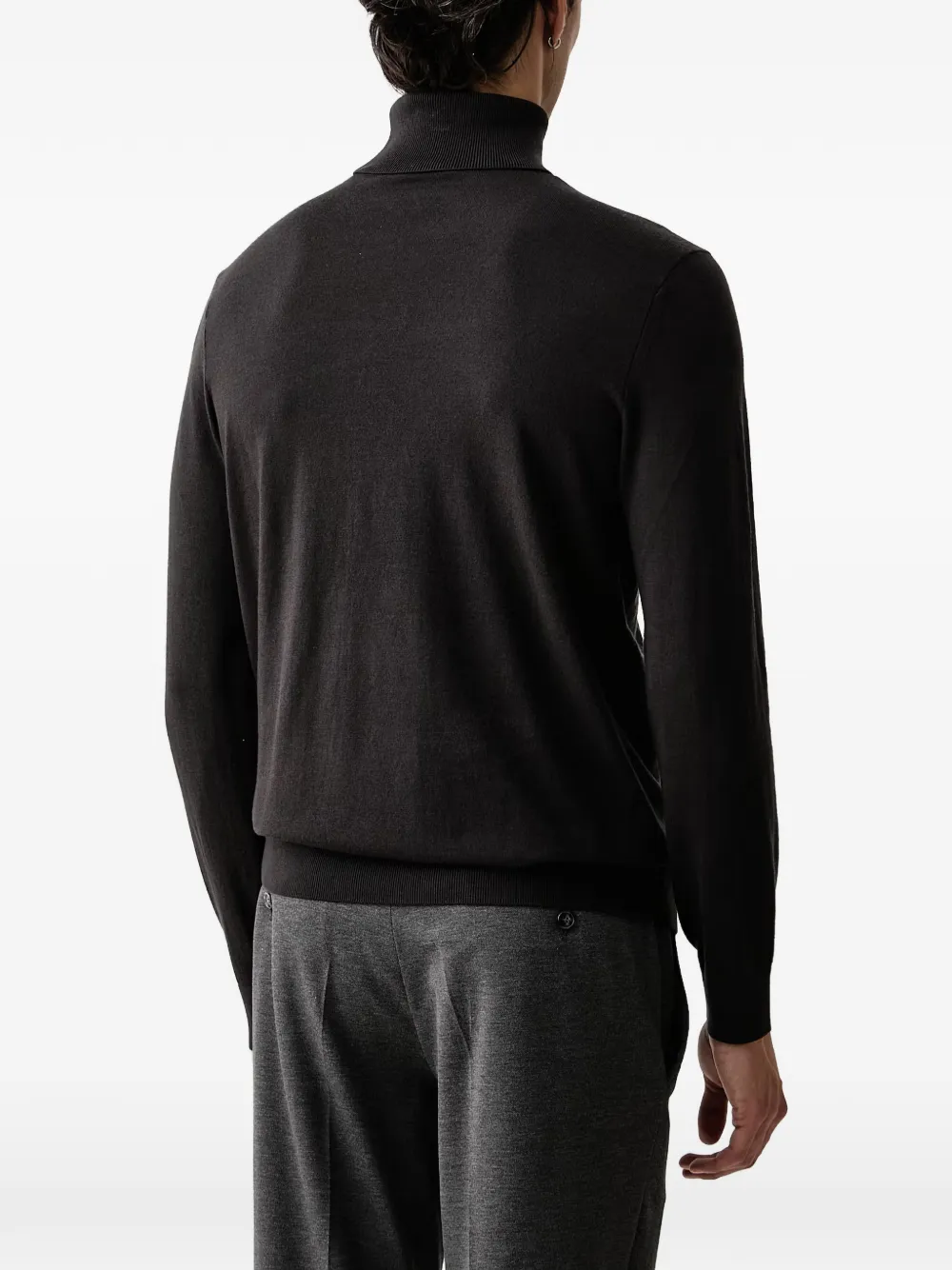 Armani Exchange Coltrui met geribbelde zoom Zwart