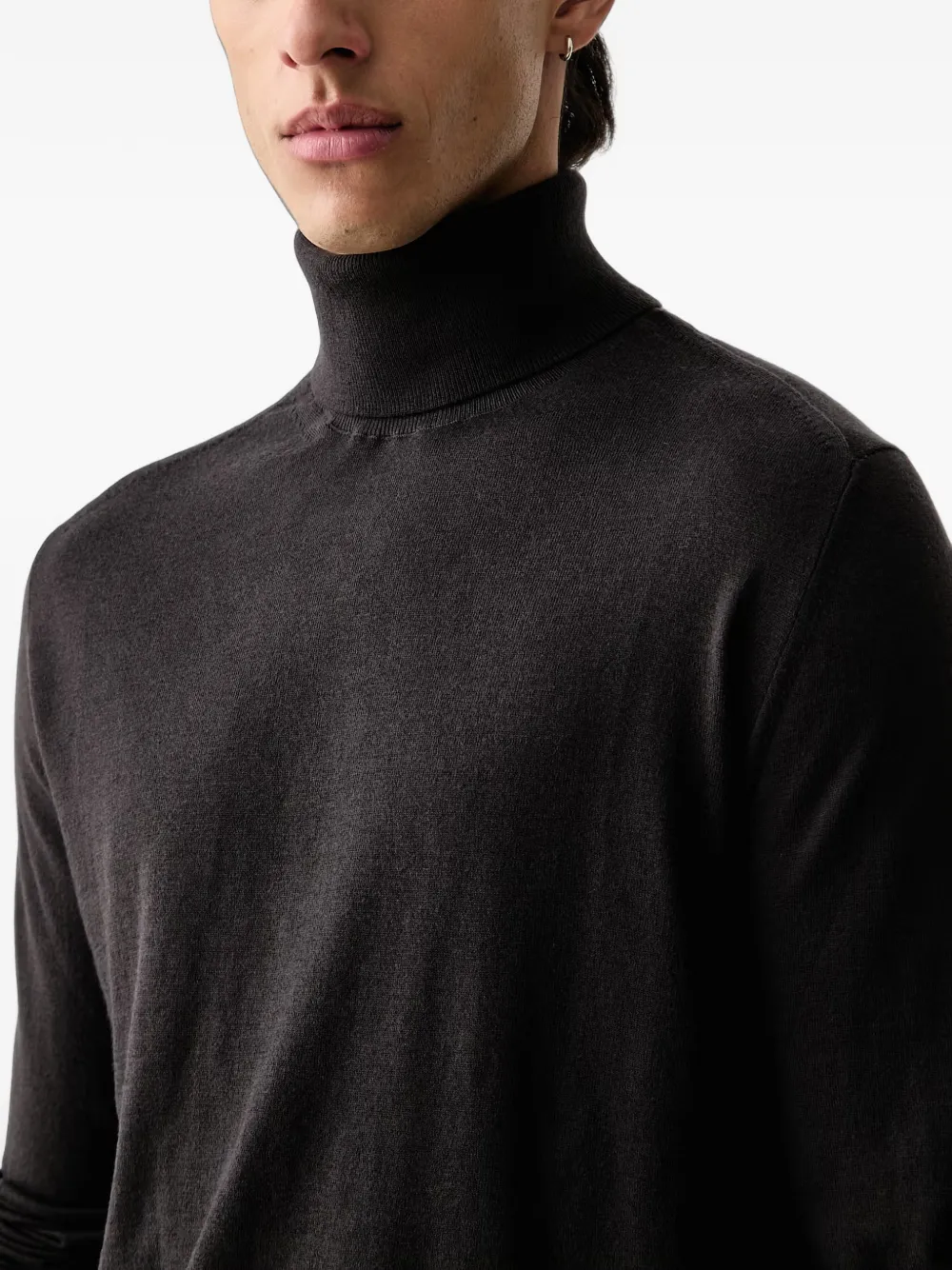 Armani Exchange Coltrui met geribbelde zoom Zwart