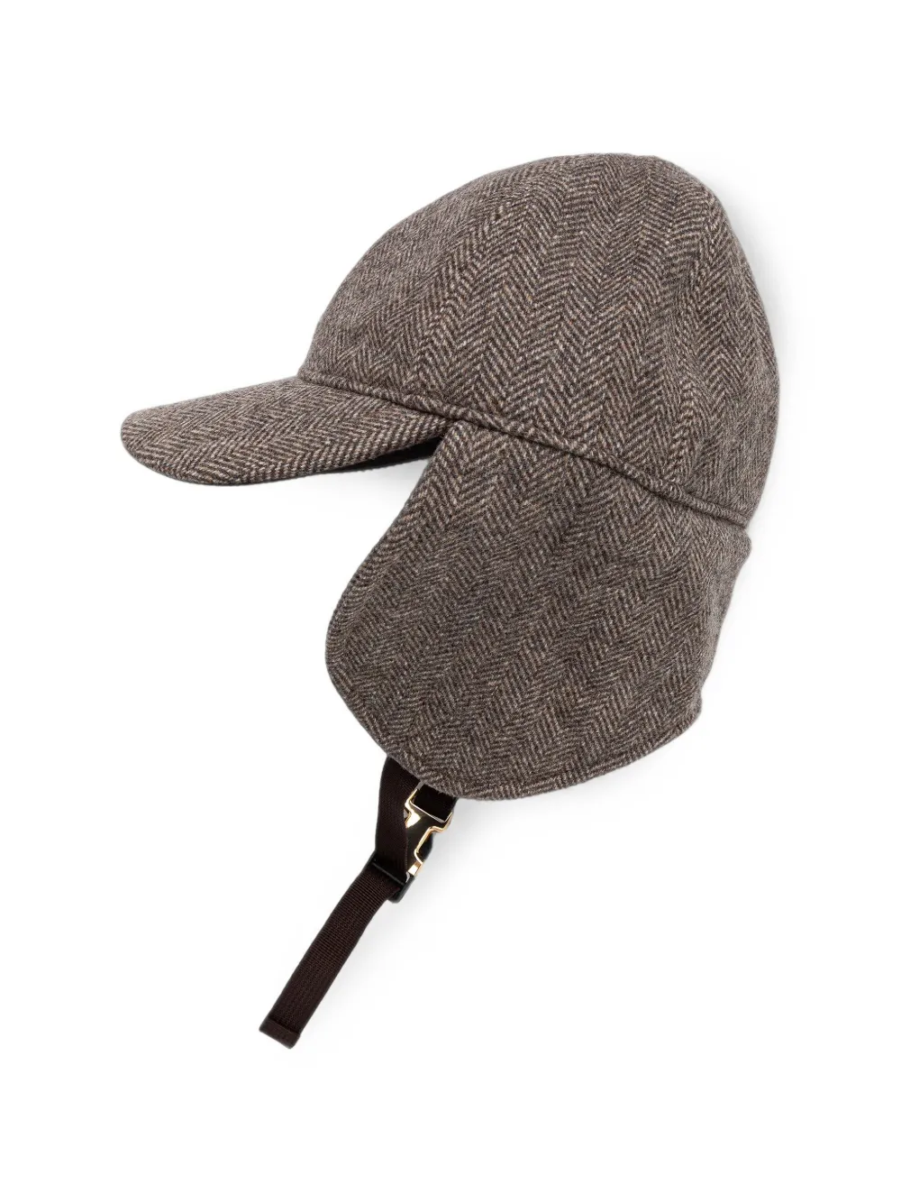Armani Exchange herringbone ear-flap cap